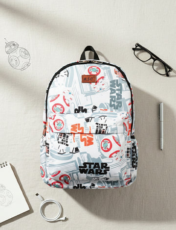 KSC Star Wars Printed School Backpack for Kids – Lightweight Cartoon Character Bag for Boys & Girls, Spacious Travel & College Daypack