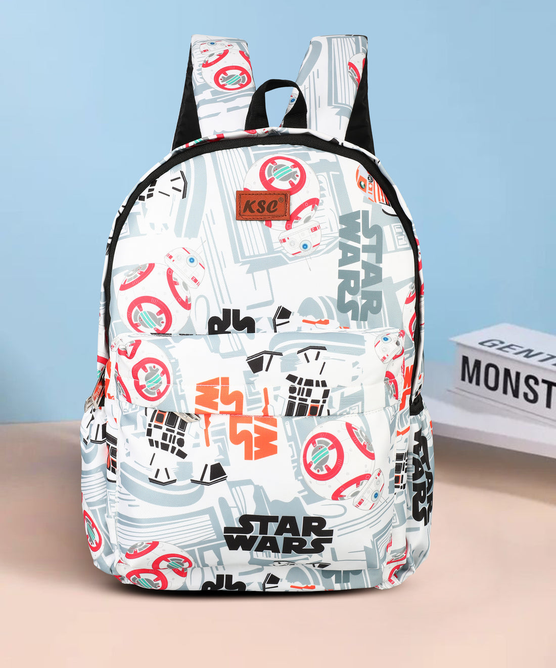 KSC Star Wars Printed School Backpack for Kids – Lightweight Cartoon Character Bag for Boys & Girls, Spacious Travel & College Daypack