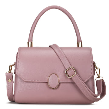 KSC Premium Pink Handbag for Women | Elegant Top Handle & Detachable Sling Shoulder Bag | Stylish Party & Office Purse