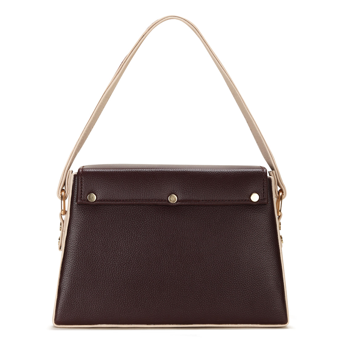 KSC Premium Brown & Beige PU Handbag for Women | Elegant Shoulder & Crossbody Sling Bag | Stylish Office, Party & Casual Purse