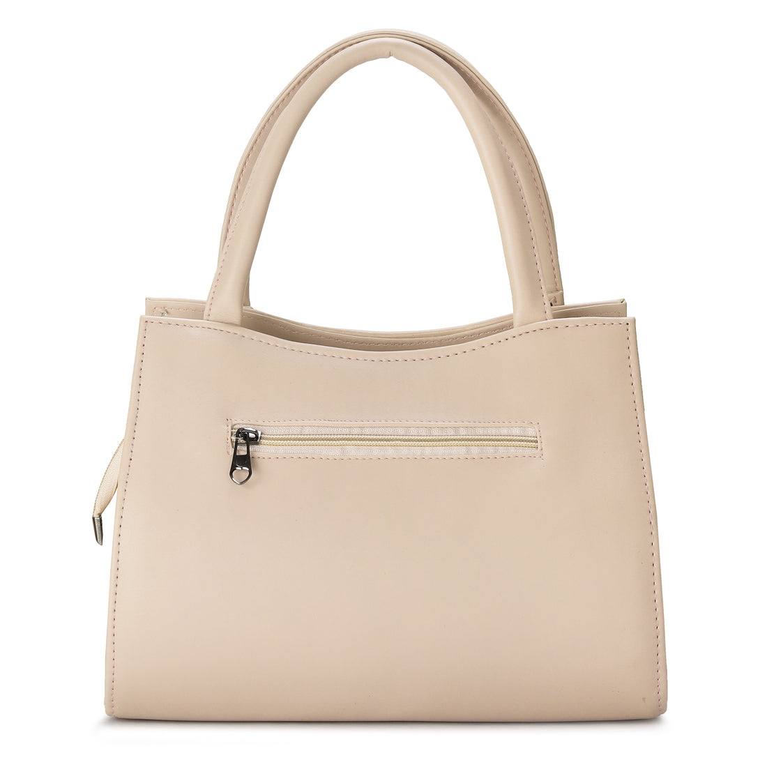 KSC Women’s White Structured Handbag – Premium Leatherette Tote Bag with Shoulder Strap, Spacious Office & Daily Use Purse
