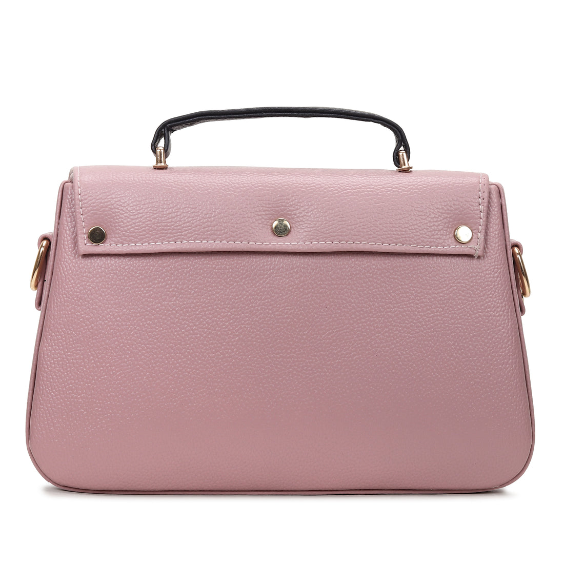 KSC Women’s Pink & Black Handbag – Elegant Two-Tone Sling Bag with Oval Metal Detail, Premium Shoulder & Crossbody Purse for Office & Party Wear